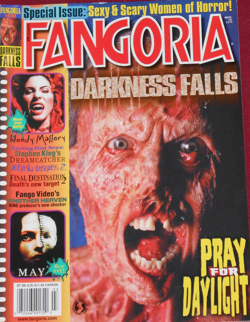 FANGORIA magazine side cover Issue 220 March 2003