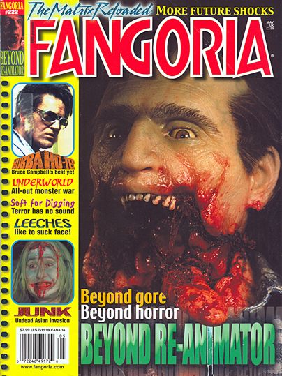 FANGORIA magazine side cover Issue 222 May 2003