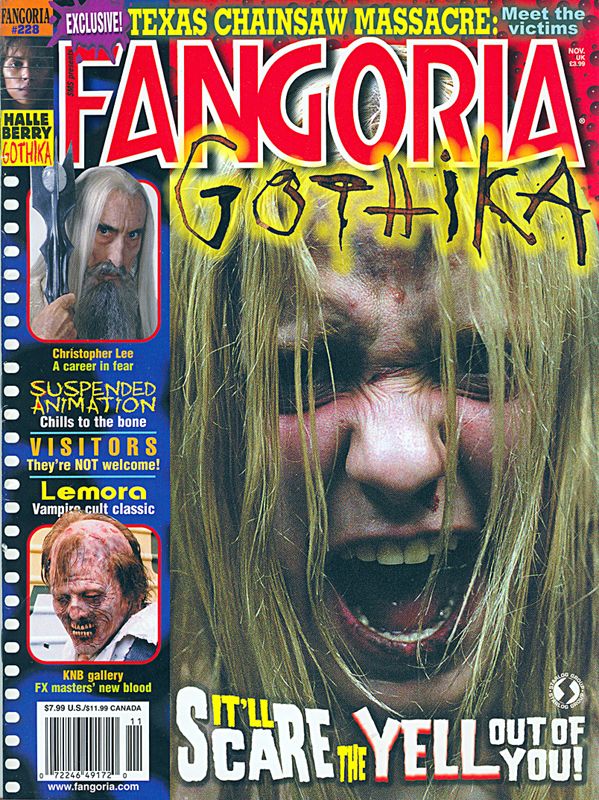 FANGORIA magazine side cover Issue 228 November 2003