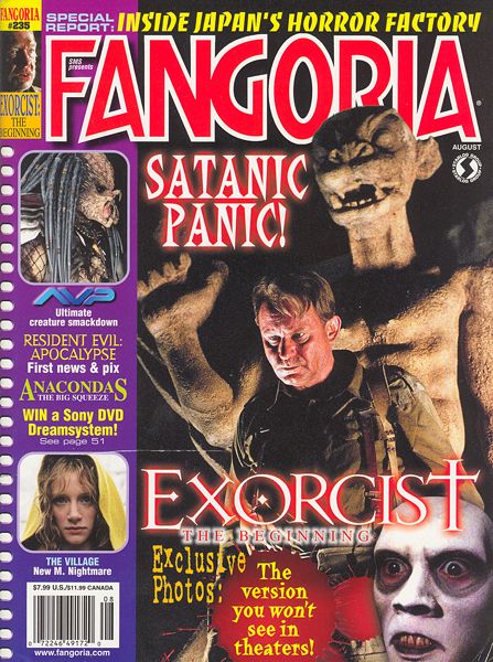 FANGORIA magazine side cover Issue 235 August 2004