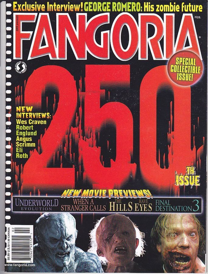 FANGORIA magazine side cover Issue 250 March 2006