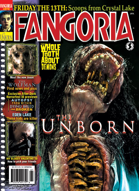 FANGORIA magazine side cover Issue 279 December 2008