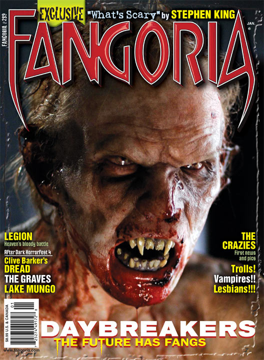 FANGORIA magazine side cover Issue 289 December 2009