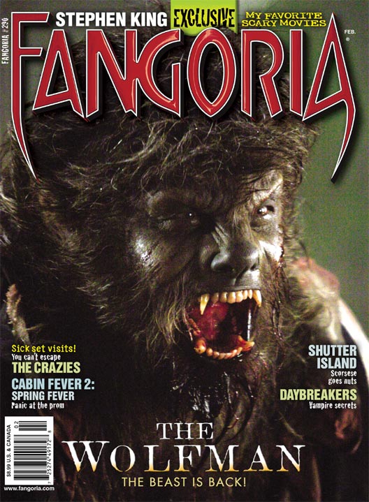 FANGORIA magazine side cover Issue 290 January/February 2010
