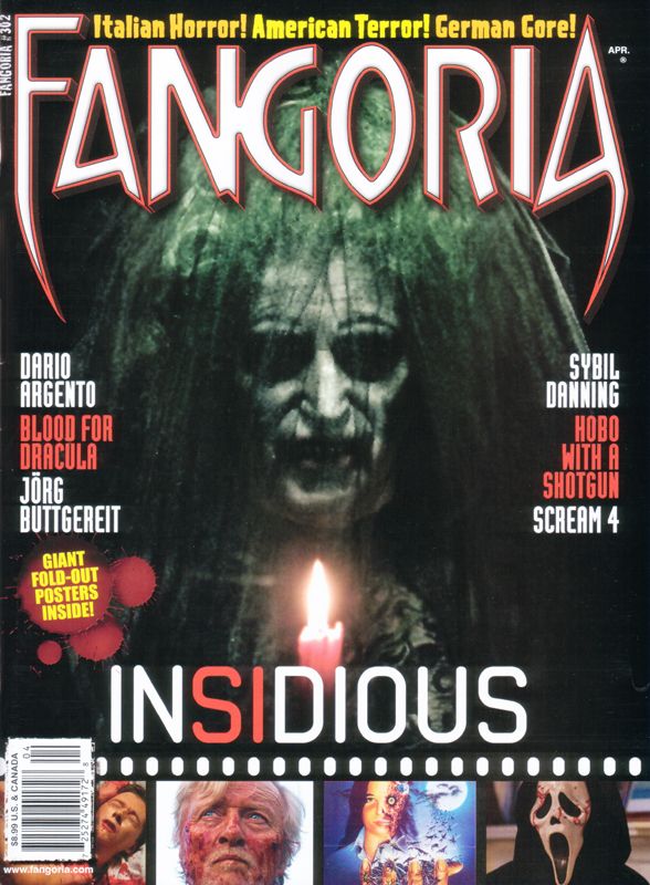 FANGORIA magazine side cover Issue 302 April 2011
