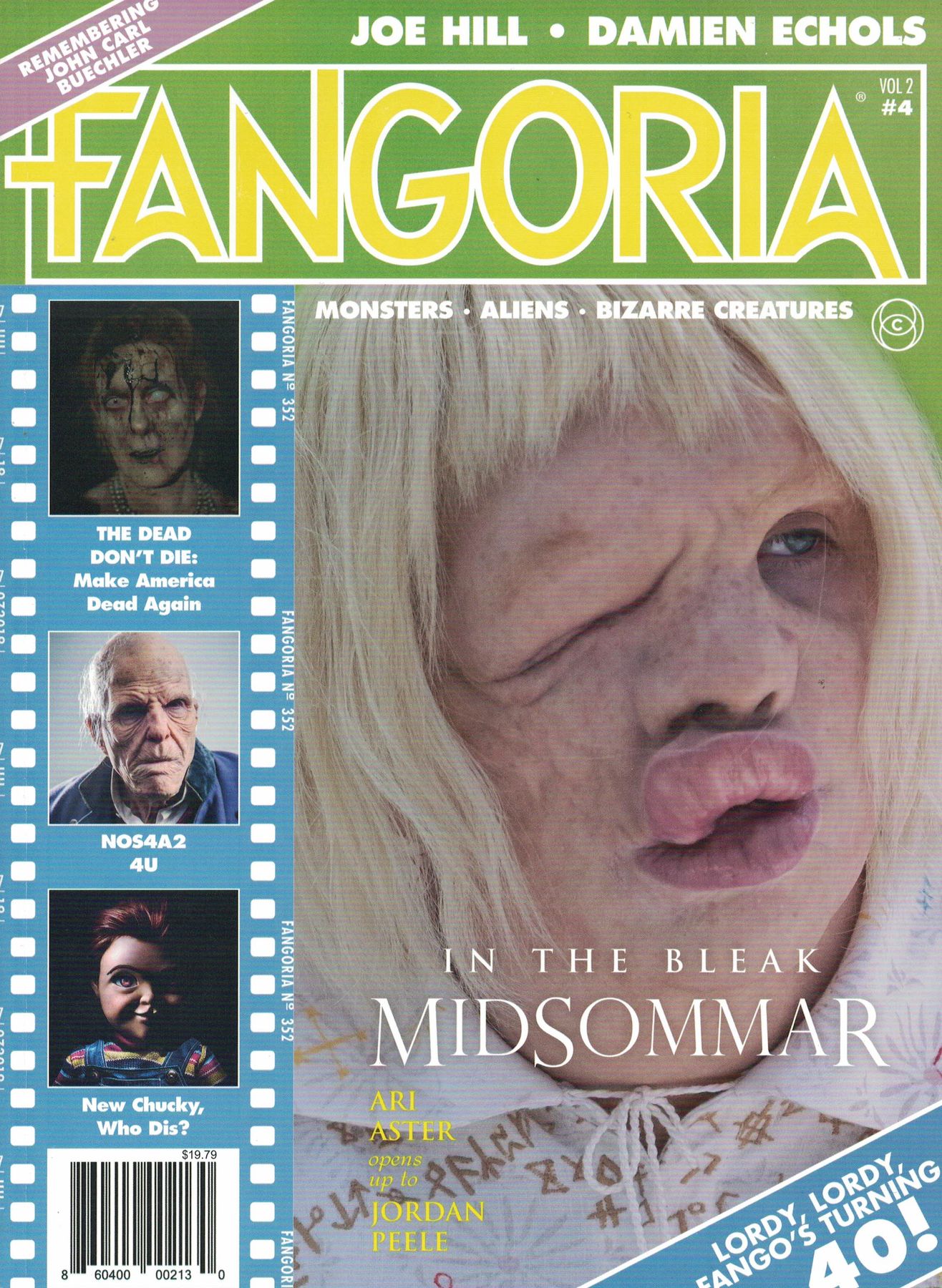 FANGORIA 2018 magazine side cover Issue 352  Vol 2 No  4  July 2019