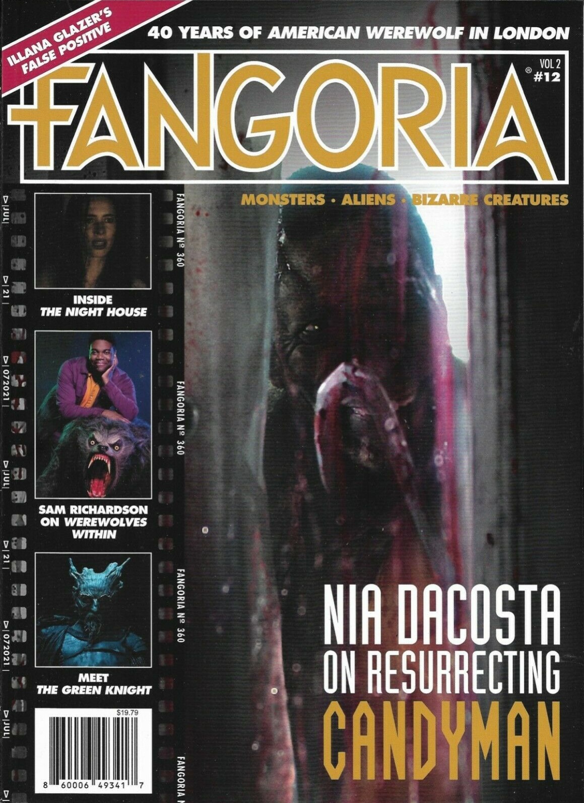 FANGORIA 2018 magazine side cover Issue 360  Vol 2 No  12  May/June 2021