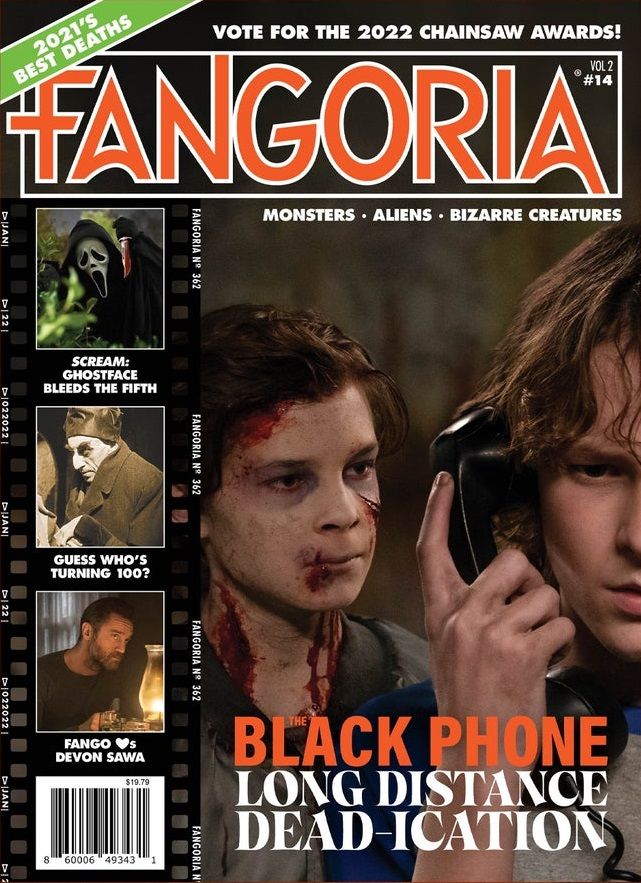 FANGORIA 2018 magazine side cover Issue 362  Vol 2 No  14 Winter 2021