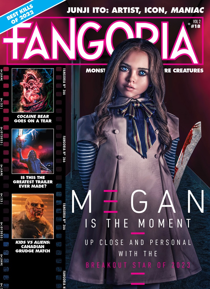 FANGORIA 2018 magazine side cover Issue 366  Vol 2 No  18 Winter 2022