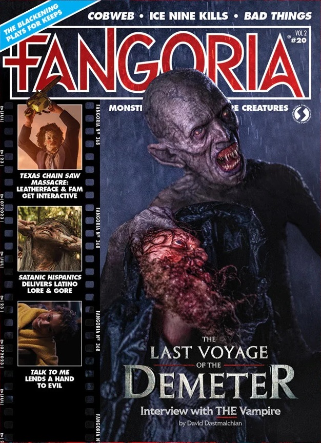 FANGORIA 2018 magazine side cover Issue 368  Vol 2 No  20 Summer 2023
