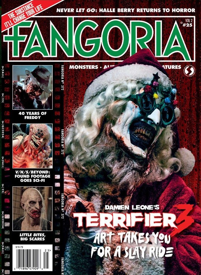 FANGORIA 2018 magazine side cover Issue 373  Vol 2 No  25 Fall 2024
