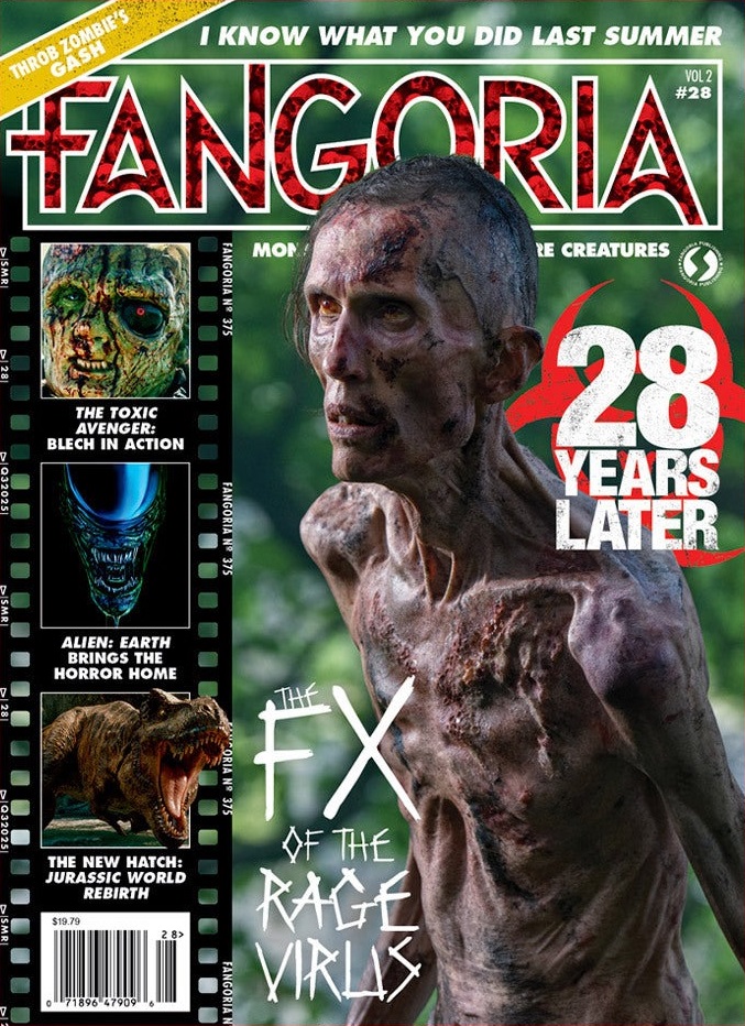 FANGORIA 2018 magazine side cover Issue 376  Vol 2 No  28 Summer 2025