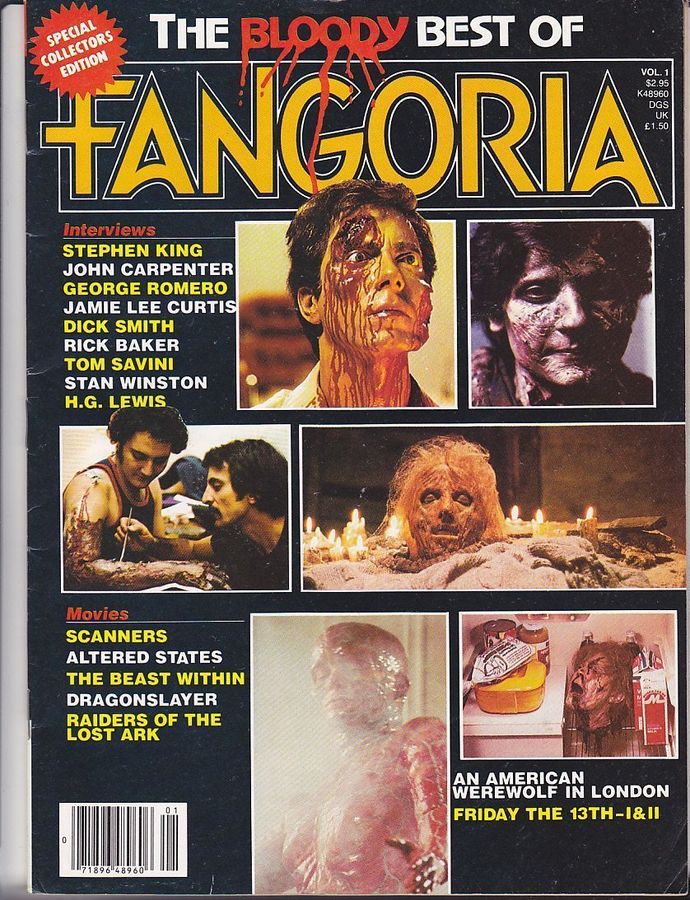 FANGORIA BLOODY BEST magazine side cover Issue 1  1982
