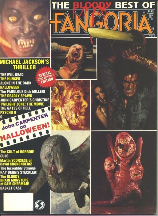 FANGORIA BLOODY BEST magazine side cover Issue 3  1984
