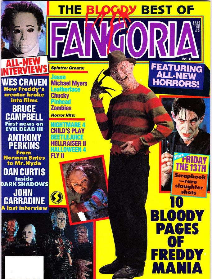 FANGORIA BLOODY BEST magazine side cover Issue 8  1989