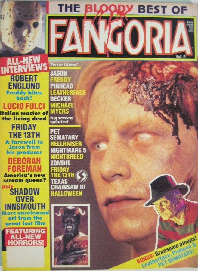 FANGORIA BLOODY BEST magazine side cover Issue 9  1990