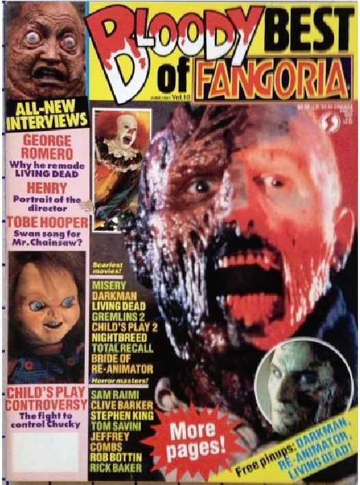 FANGORIA BLOODY BEST magazine side cover Issue 10  1991