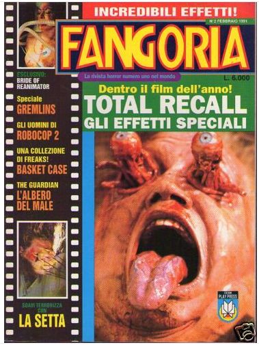 FANGORIA (It) magazine side cover Issue 2  1991