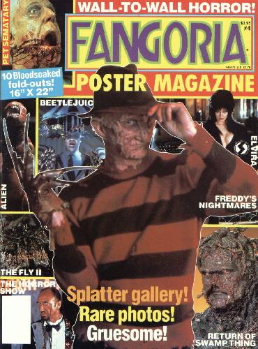 FANGORIA POSTER magazine side cover Issue 4  1989