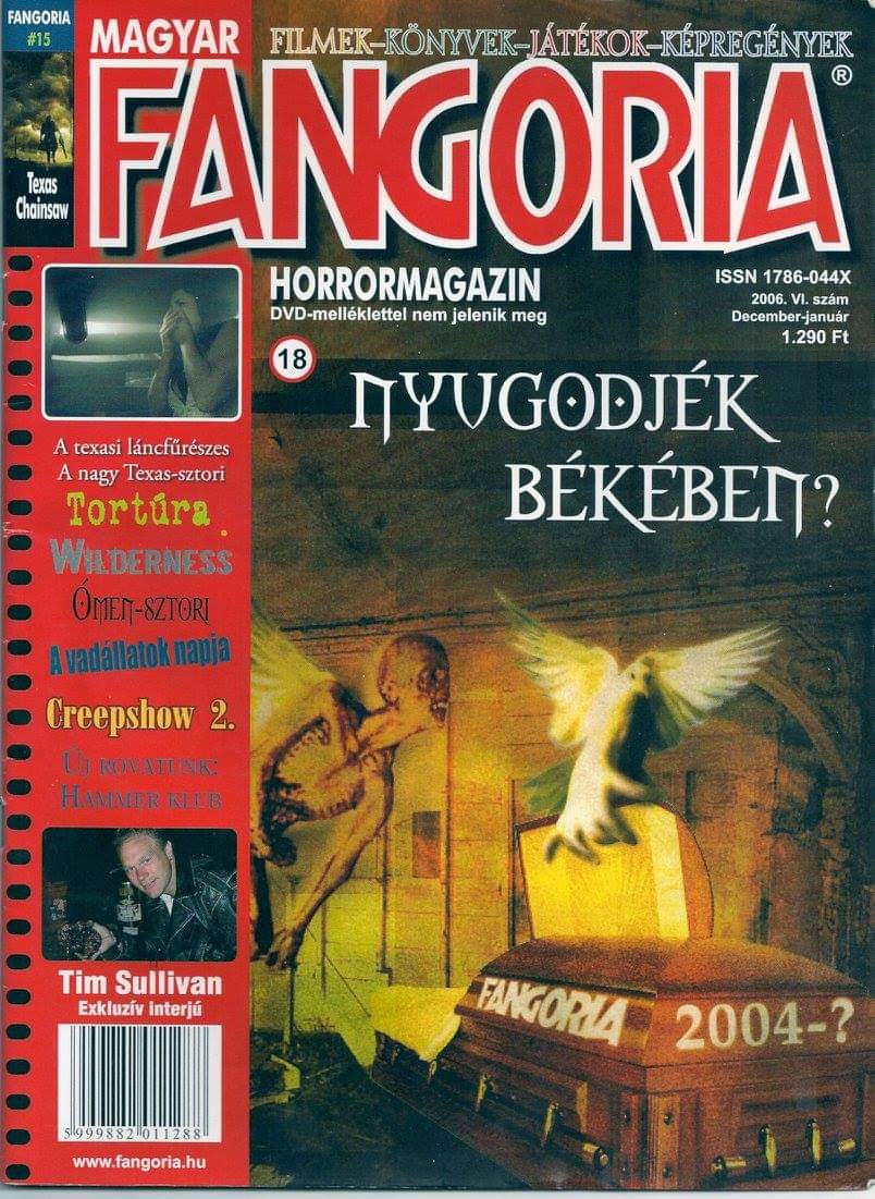 FANGORIA (HU) magazine side cover Issue 15   2006
