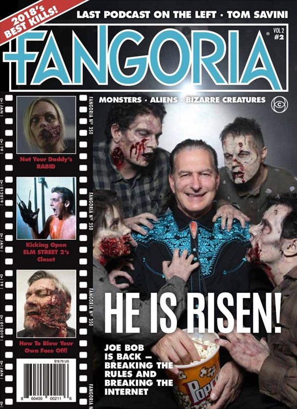 FANGORIA 2018 magazine side cover Issue 350  Vol 2 No  2  January 2019