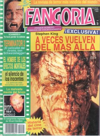 FANGORIA (Es) magazine side cover Issue 1 June 1991