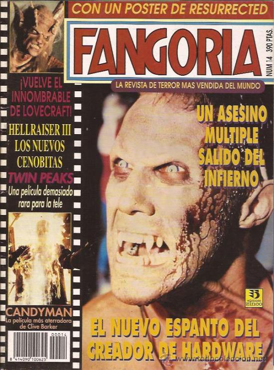 FANGORIA (Es) magazine side cover Issue 14 December 1992