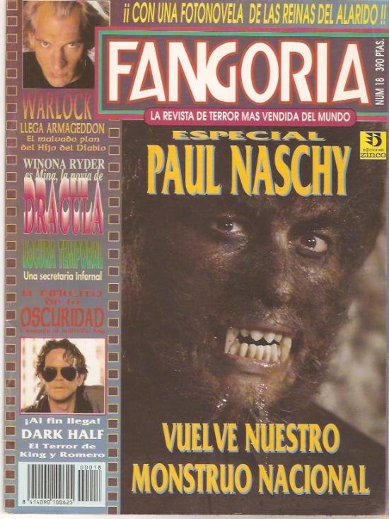 FANGORIA (Es) magazine side cover Issue 18 April 1993