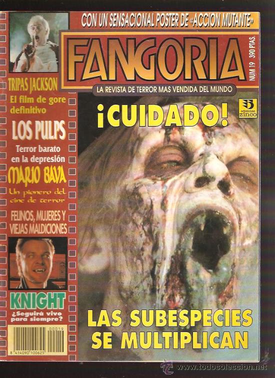 FANGORIA (Es) magazine side cover Issue 19 May 1993