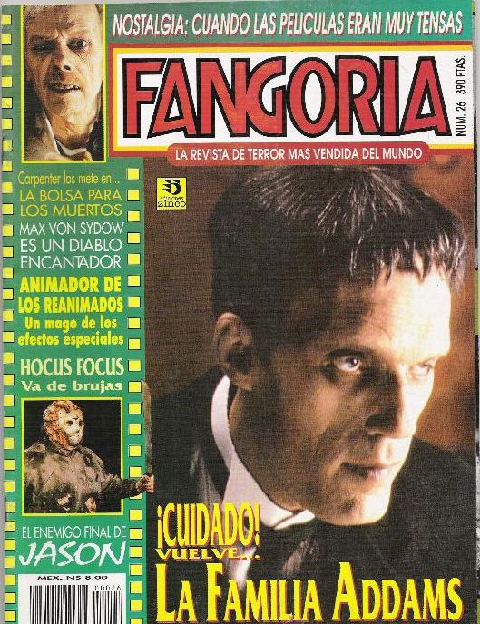 FANGORIA (Es) magazine side cover Issue 26 February 1994