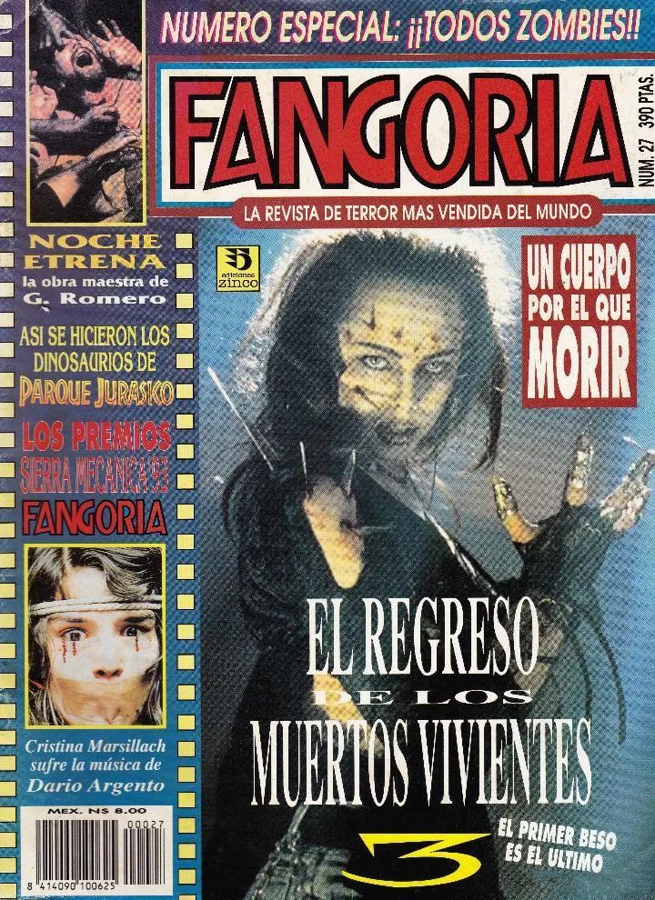 FANGORIA (Es) magazine side cover Issue 27  1994
