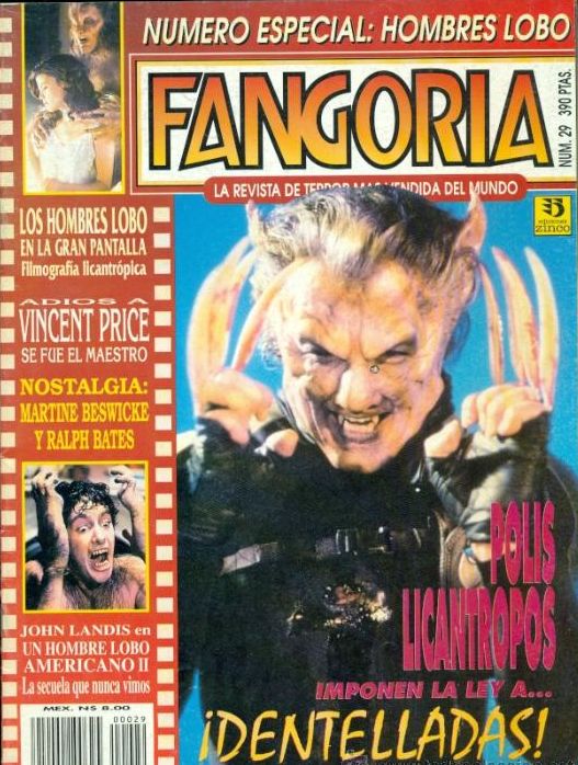 FANGORIA (Es) magazine side cover Issue 29  1994