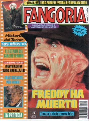 FANGORIA (Es) magazine side cover Issue 4 November 1991