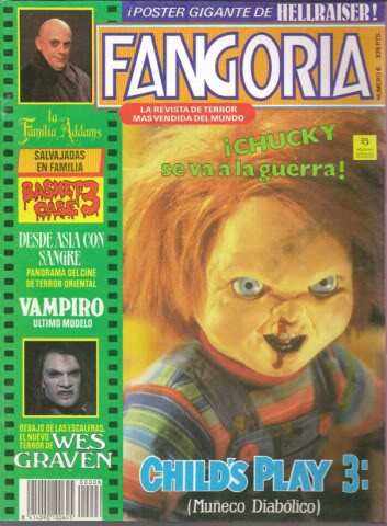 FANGORIA (Es) magazine side cover Issue 6 March 1992