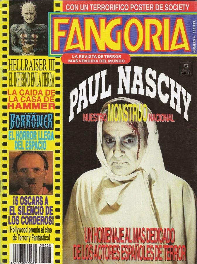 FANGORIA (Es) magazine side cover Issue 8 May 1992