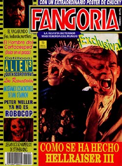 FANGORIA (Es) magazine side cover Issue 9 June 1992