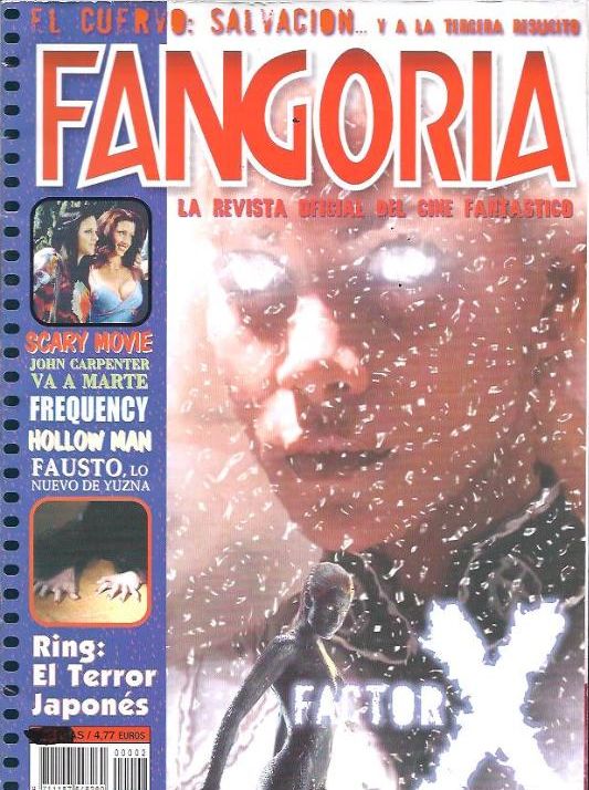 FANGORIA (Es) magazine side cover Issue 2 November 2000