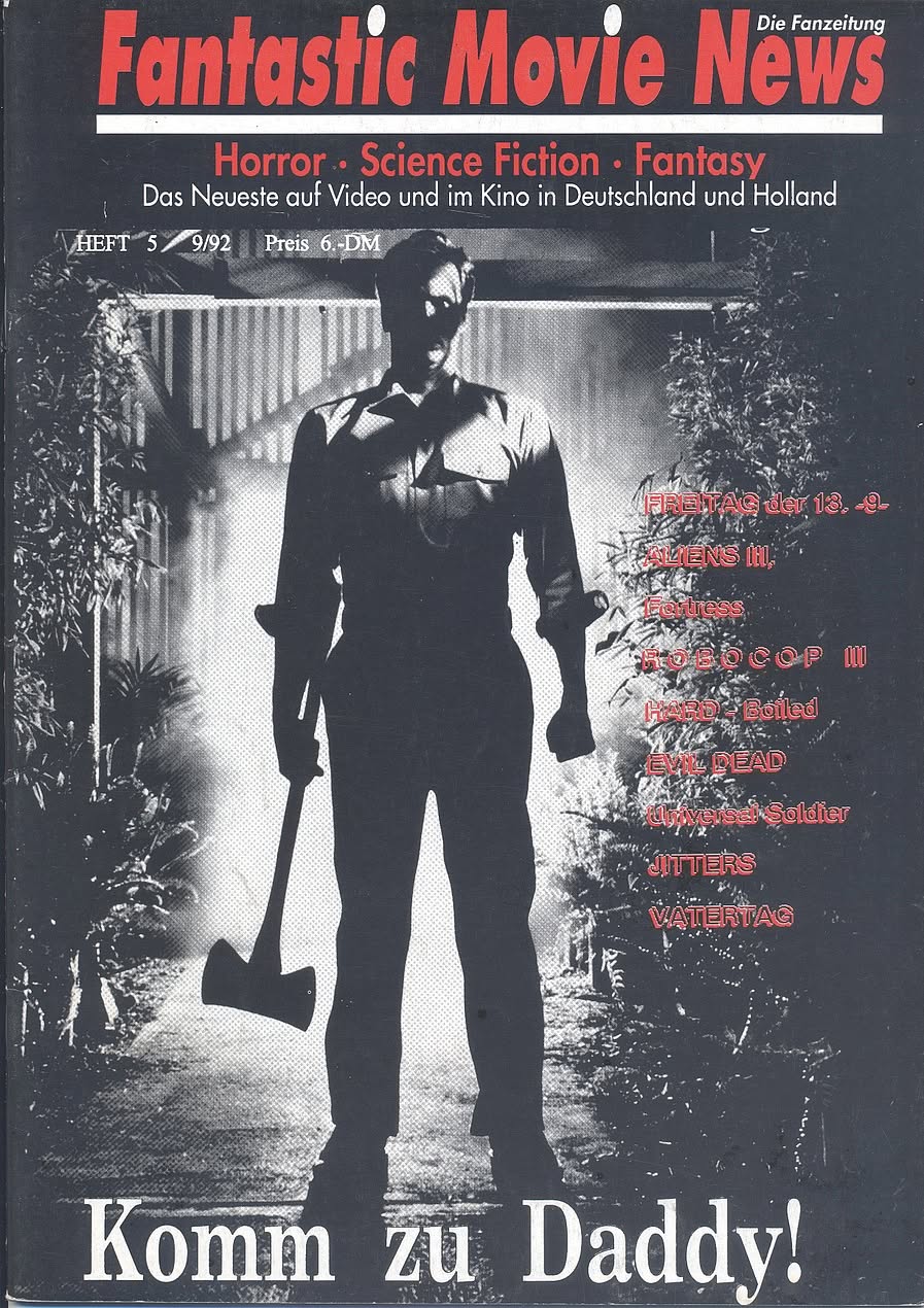 FANTASTIC MOVIE NEWS magazine side cover Issue 5  September 1992