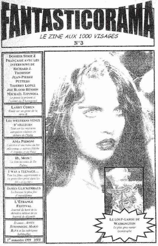 FANTASTICORAMA magazine side cover Issue 3  1999
