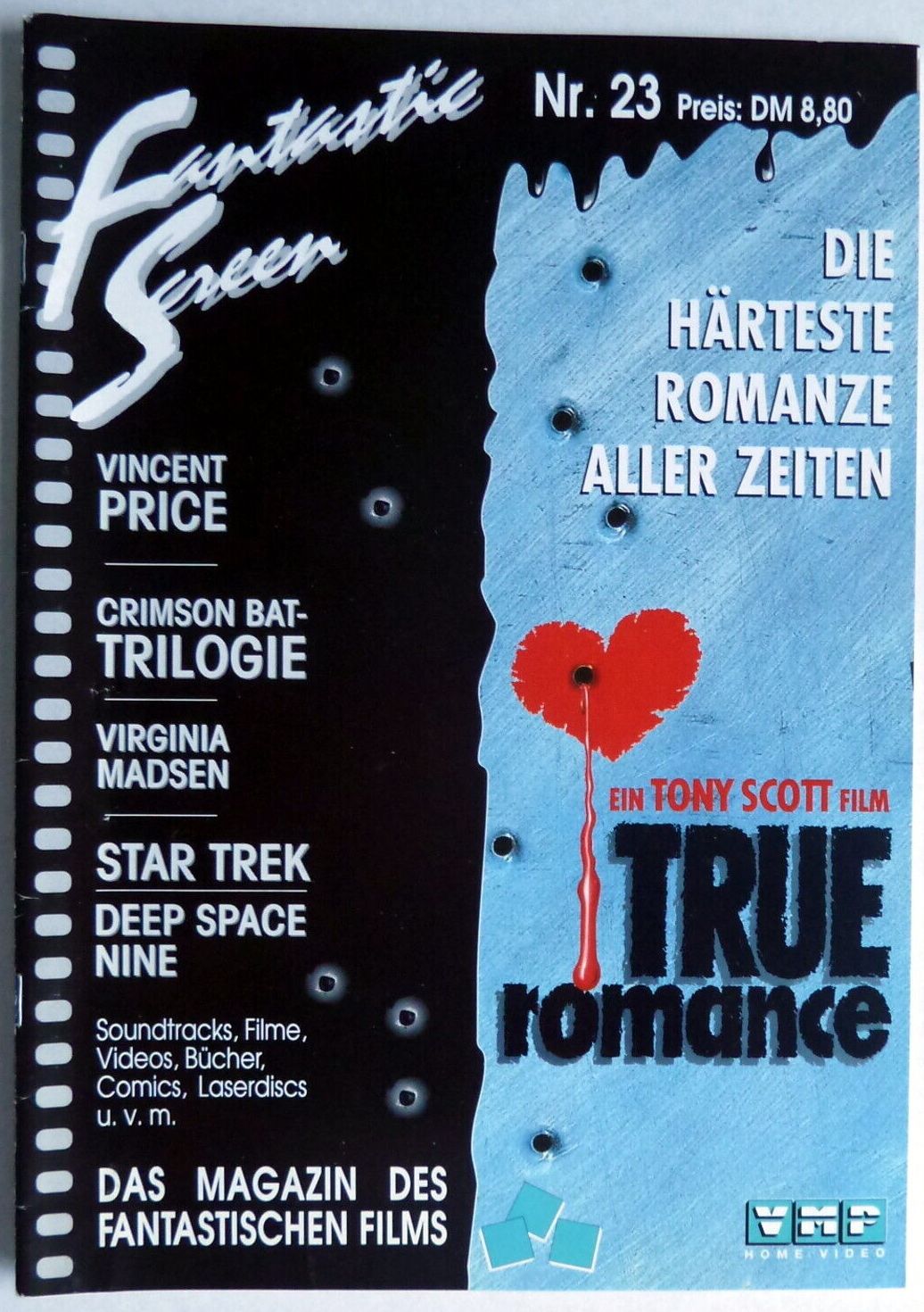 FANTASTIC SCREEN magazine side cover Issue 23  February 1994