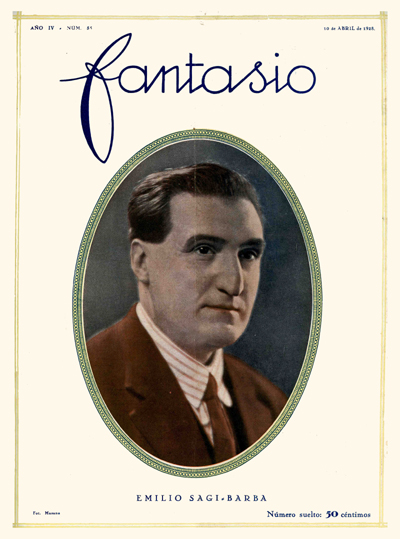 FANTASIO magazine side cover Issue 55 10 April 1928