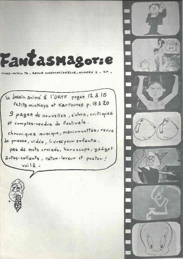 FANTASMAGORIE magazine side cover Issue 1 March/April 1974