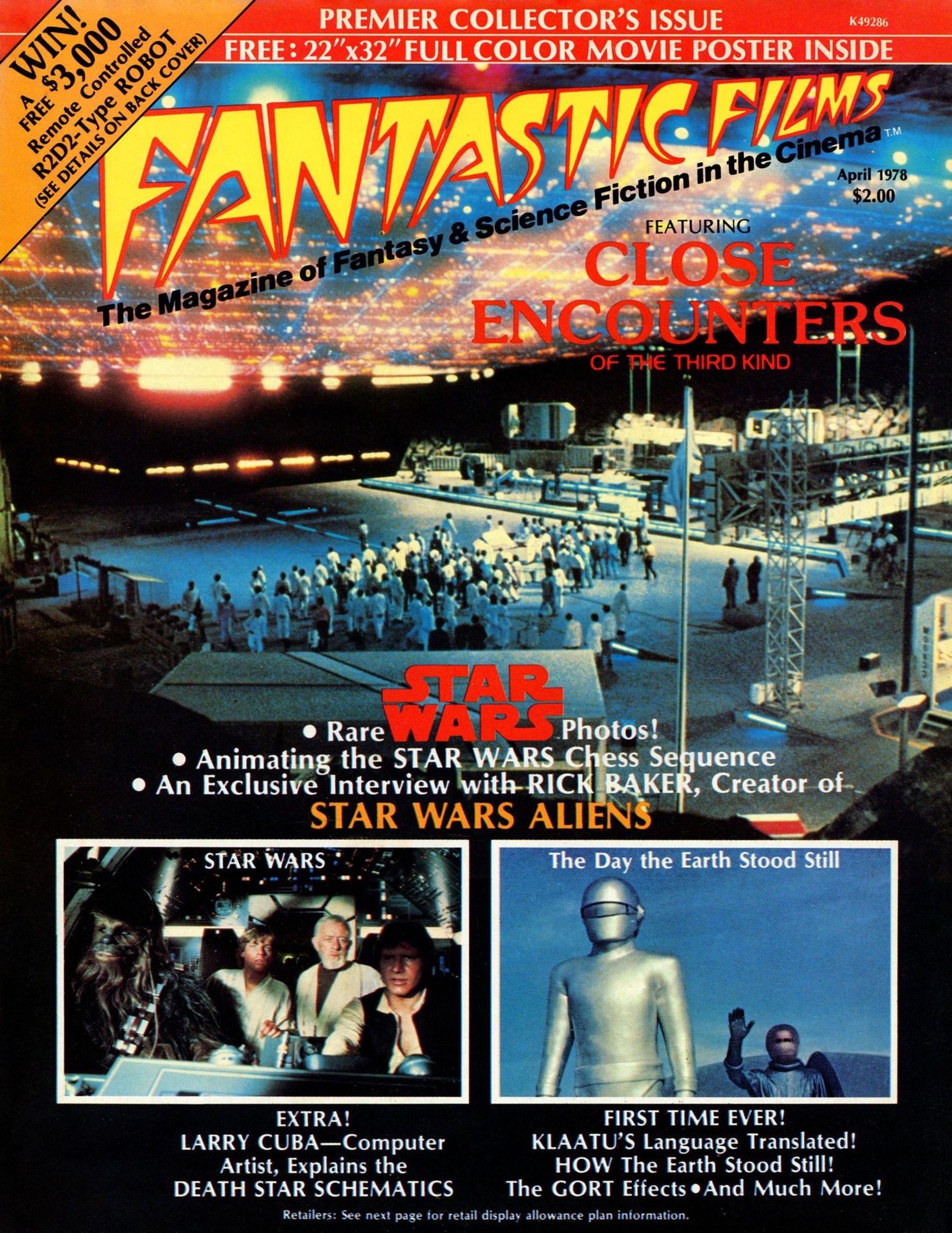 FANTASTIC FILMS magazine side cover Issue 1 April 1978