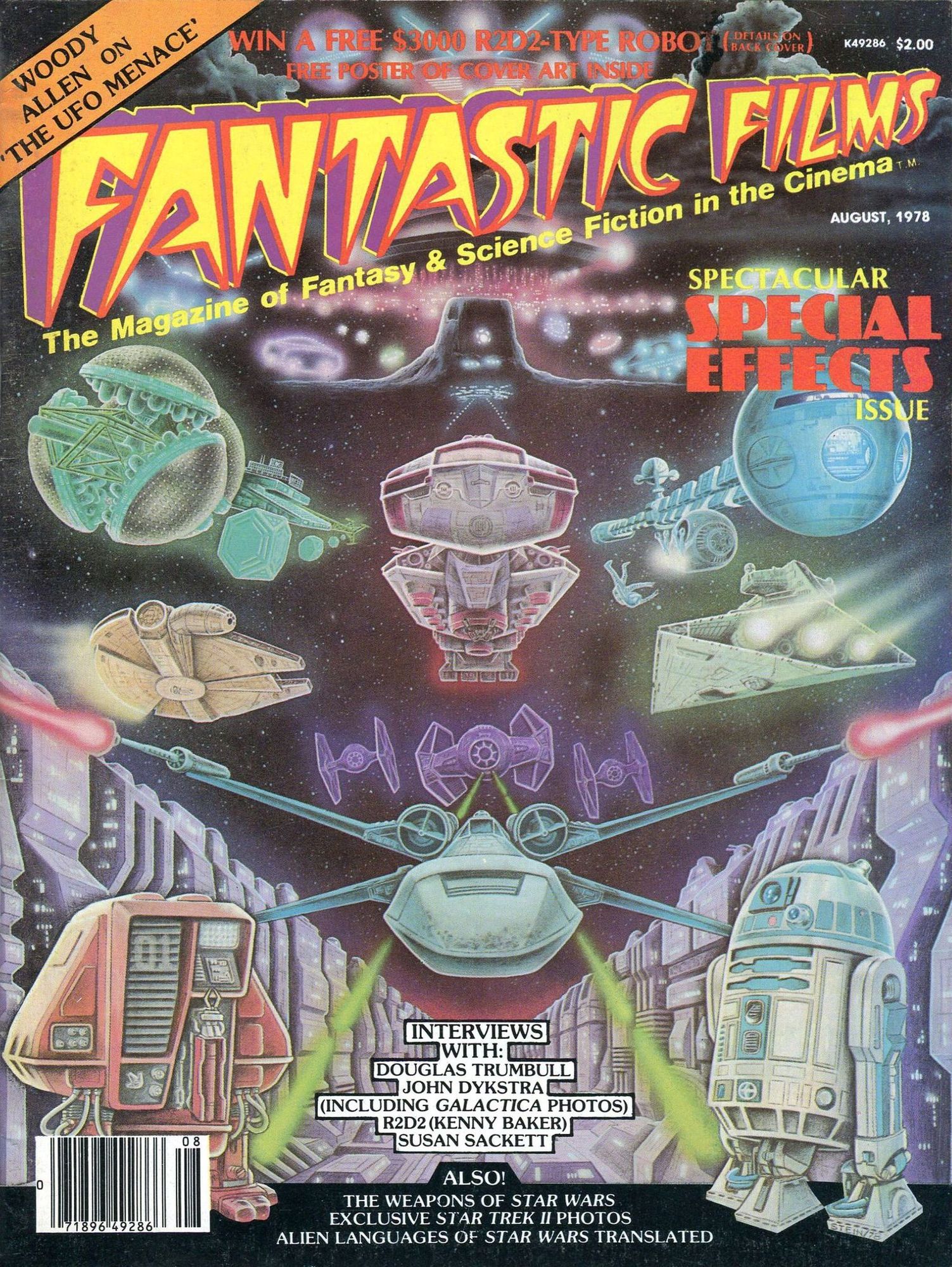 FANTASTIC FILMS magazine side cover Issue 3 August 1978