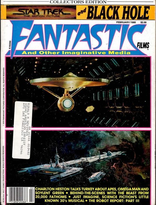FANTASTIC FILMS magazine side cover Issue 14 February 1980