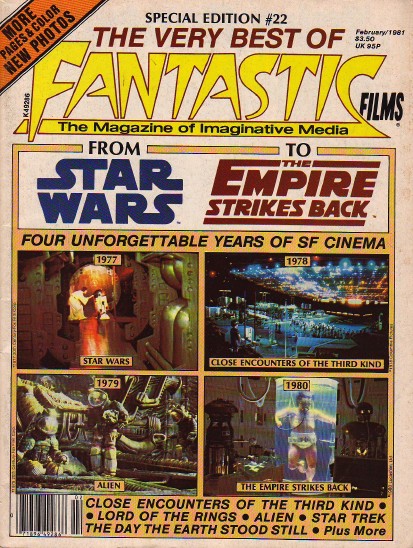 FANTASTIC FILMS magazine side cover Issue 22 February 1981