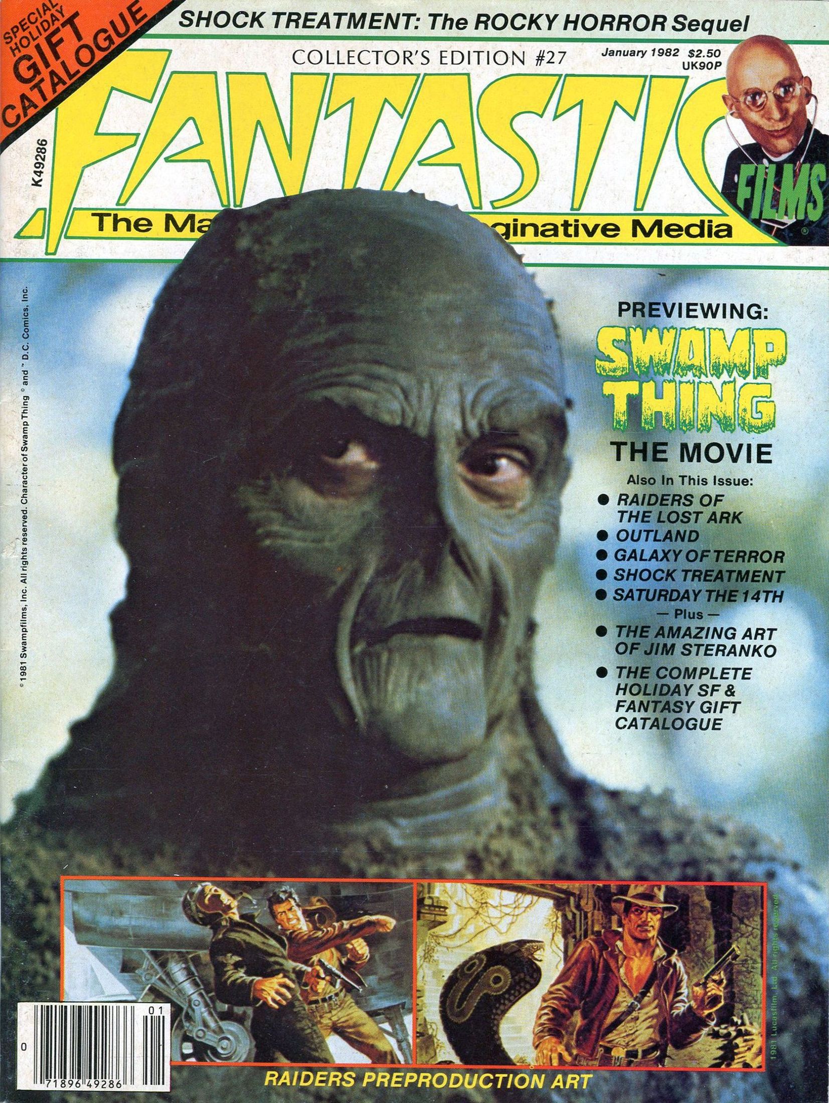 FANTASTIC FILMS magazine side cover Issue 27 January 1982