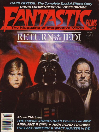 FANTASTIC FILMS magazine side cover Issue 33 May 1983