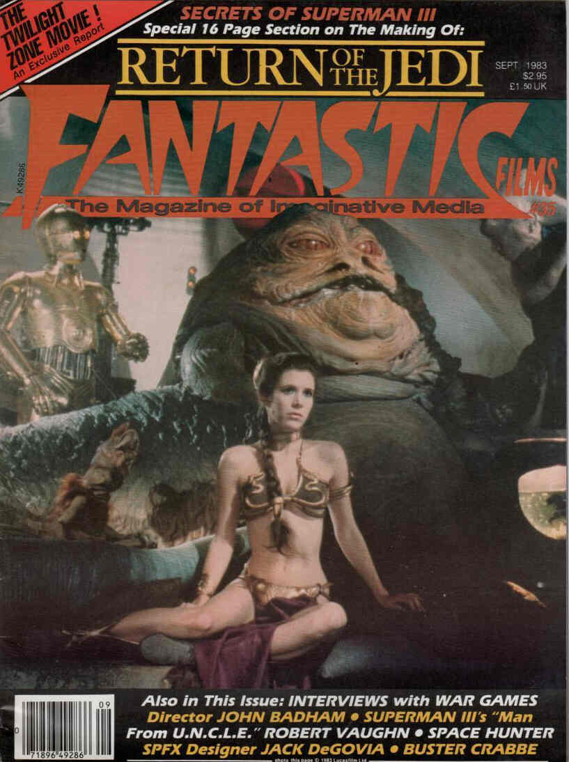 FANTASTIC FILMS magazine side cover Issue 35 September 1983
