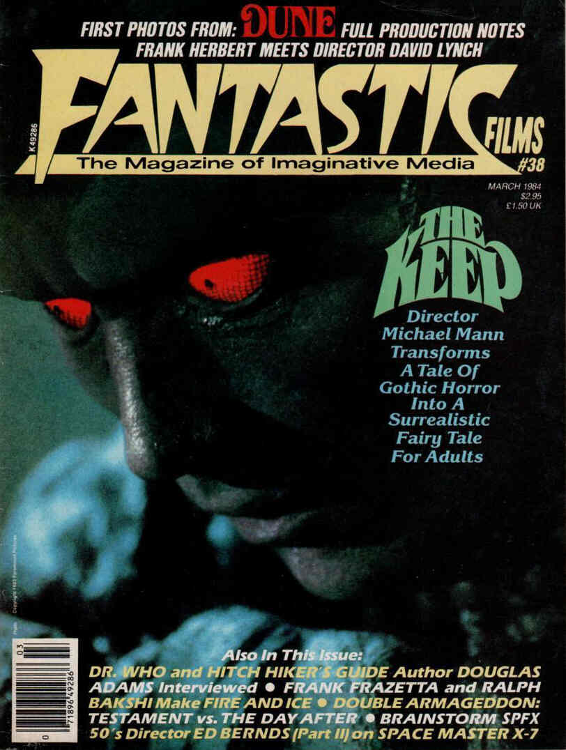FANTASTIC FILMS magazine side cover Issue 38 March 1984